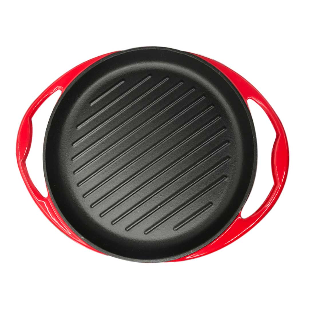 SOGA Enamel Porcelain 26cm Cast Iron Frying Pan Skillet Non-stick Coating Steak Sizzle Platter - Hospitality Connect