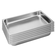 SOGA 6X Gastronorm GN Pan Full Size 1/1 GN Pan 6.5cm Deep Stainless Steel Tray - Hospitality Connect