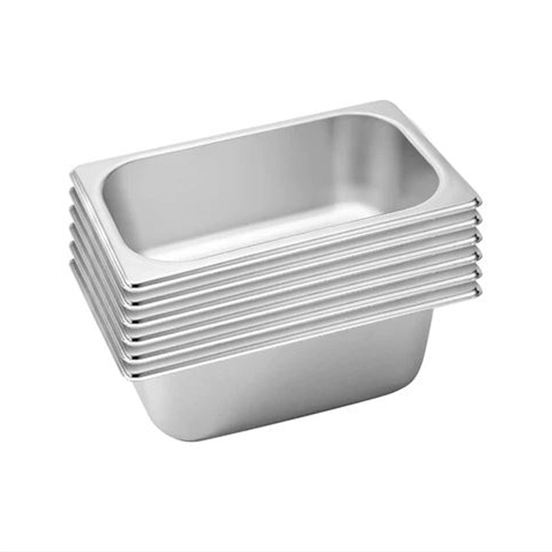 SOGA 6X Gastronorm GN Pan Full Size 1/3 GN Pan 10cm Deep Stainless Steel Tray - Hospitality Connect