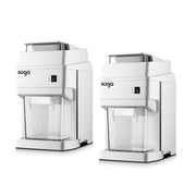SOGA 2X 300 Watts Electric Ice Shaver Crusher Slicer Snow Cone Maker Commercial Tabletop Machine 120kgs/h White - Hospitality Connect