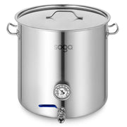 SOGA Stainless Steel Brewery Pot 33L With Beer Valve 35*35cm - Hospitality Connect