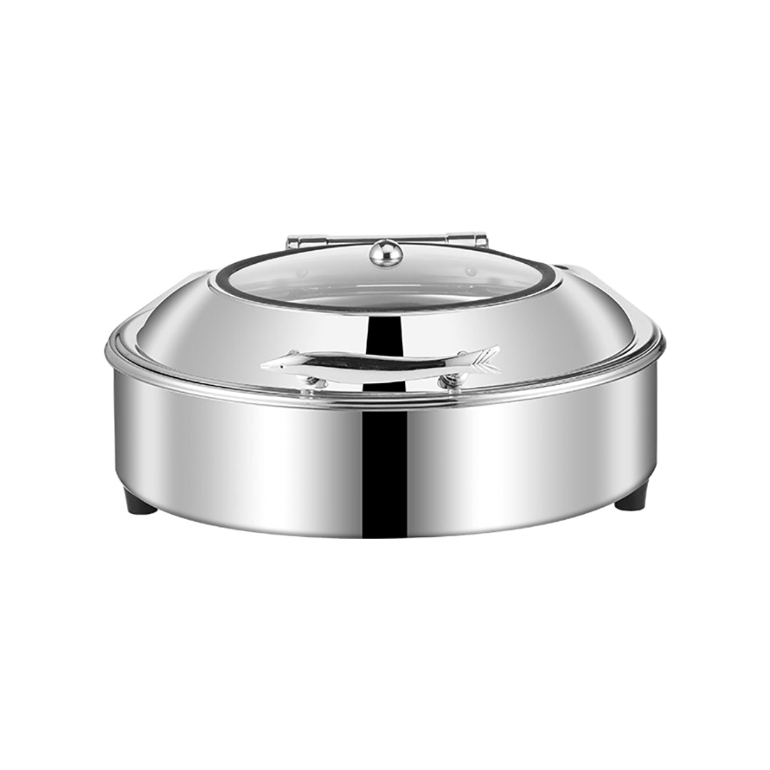 SOGA Stainless Steel Round Chafing Dish Tray Buffet Cater Food Warmer Chafer with Top Lid - Hospitality Connect