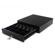 SOGA Black Heavy Duty Cash Drawer Electronic 4 Bills 8 Coins Cheque Slot Tray Pos 410 - Hospitality Connect