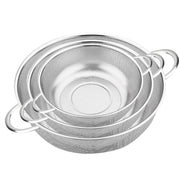 SOGA Stainless Steel Perforated Metal Colander Set Food Strainer Basket Mesh Net Bowl with 2 Handle - Hospitality Connect