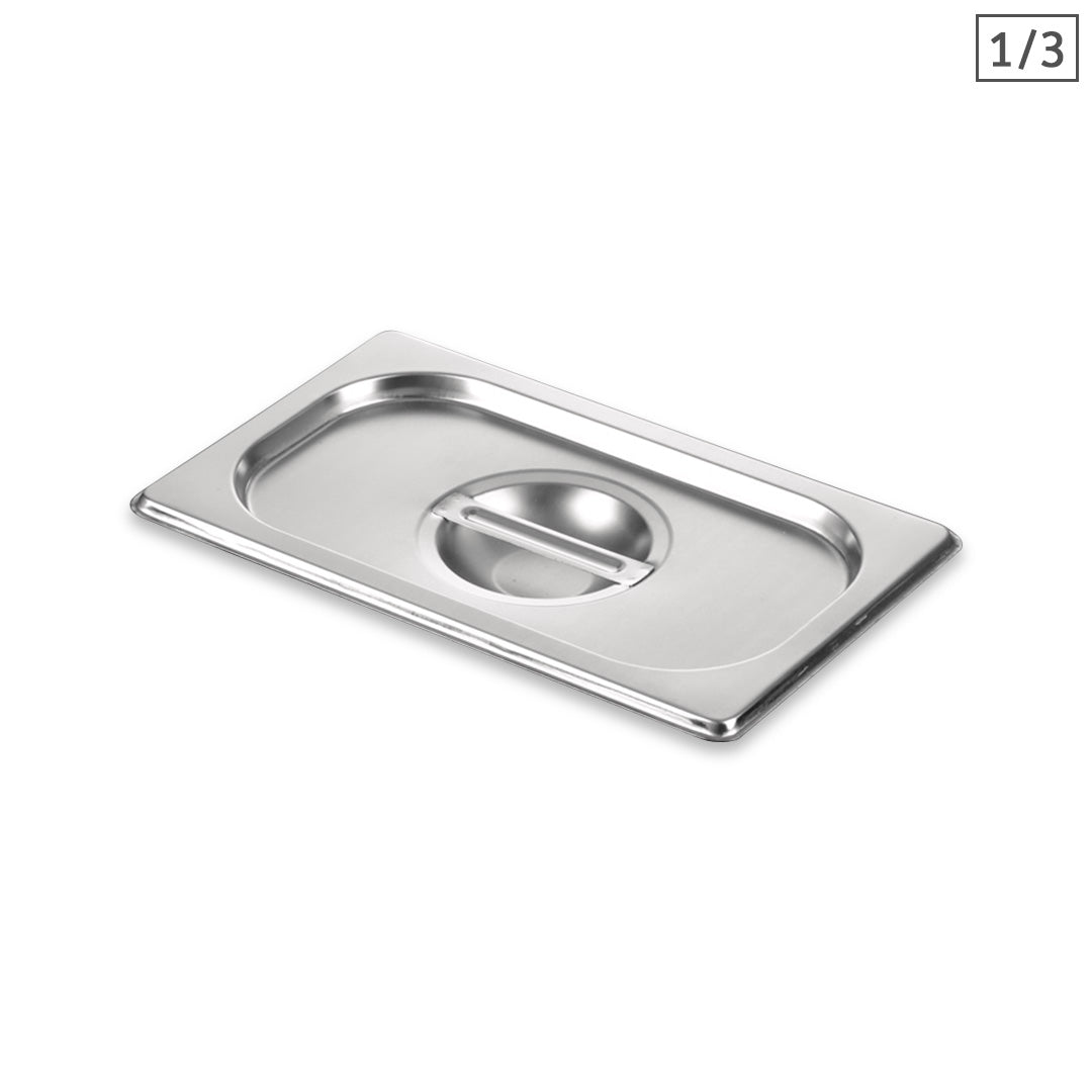 SOGA Gastronorm GN Pan Lid Full Size 1/3 Stainless Steel Tray Top Cover - Hospitality Connect