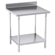 SOGA Commercial Catering Kitchen Stainless Steel Prep Work Bench Table with Back-splash 80*70*85cm - Hospitality Connect