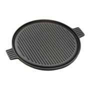 SOGA 43cm Round Ribbed Cast Iron Frying Pan Skillet Steak Sizzle Platter with Handle - Hospitality Connect