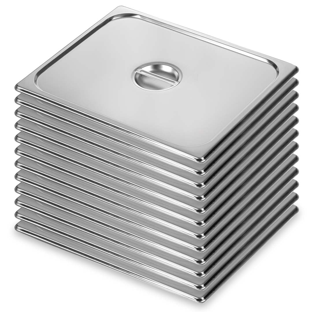SOGA 12X Gastronorm GN Pan Lid Full Size 1/1 Stainless Steel Tray Top Cover - Hospitality Connect