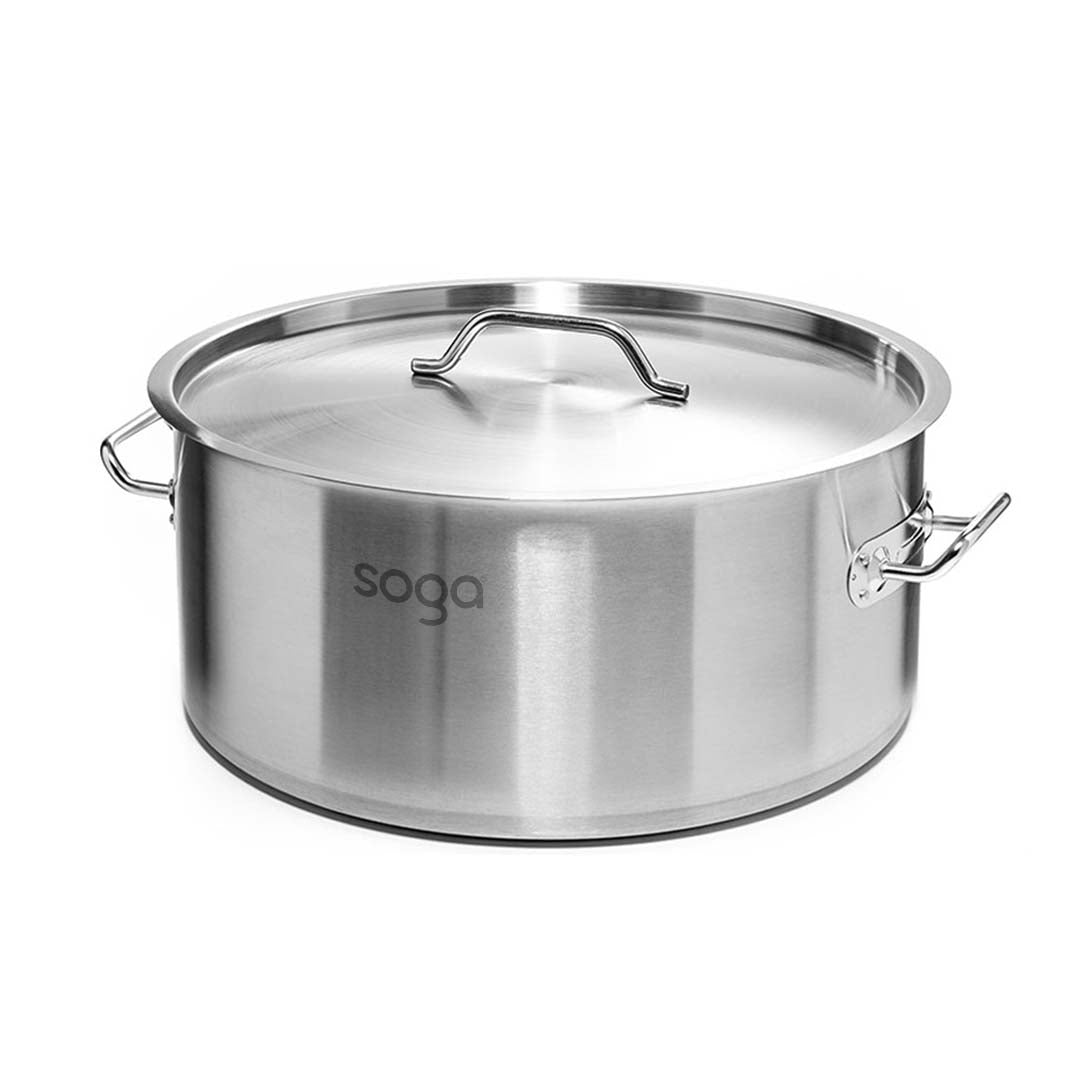 SOGA Stock Pot 32L Top Grade Thick Stainless Steel Stockpot 18/10 - Hospitality Connect
