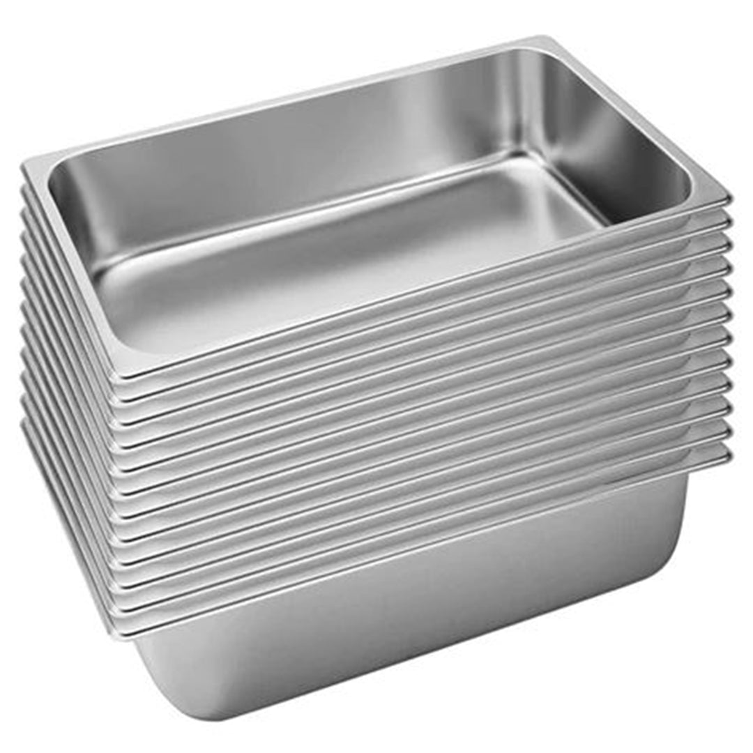SOGA 12X Gastronorm GN Pan Full Size 1/1 GN Pan 15cm Deep Stainless Steel Tray - Hospitality Connect