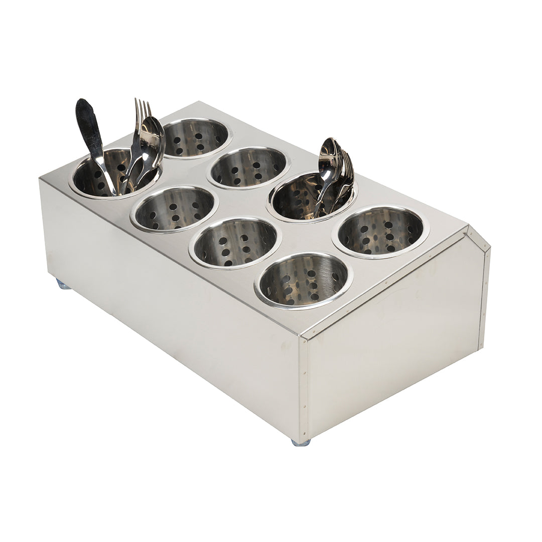 SOGA 18/10 Stainless Steel Commercial Conical Utensils Cutlery Holder with 8 Holes - Hospitality Connect