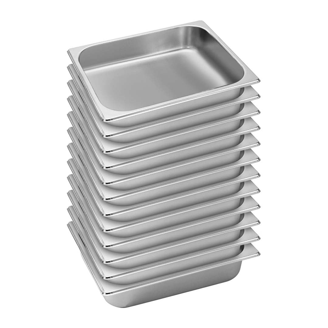 SOGA 12X Gastronorm GN Pan Full Size 1/2 GN Pan 6.5cm Deep Stainless Steel Tray - Hospitality Connect