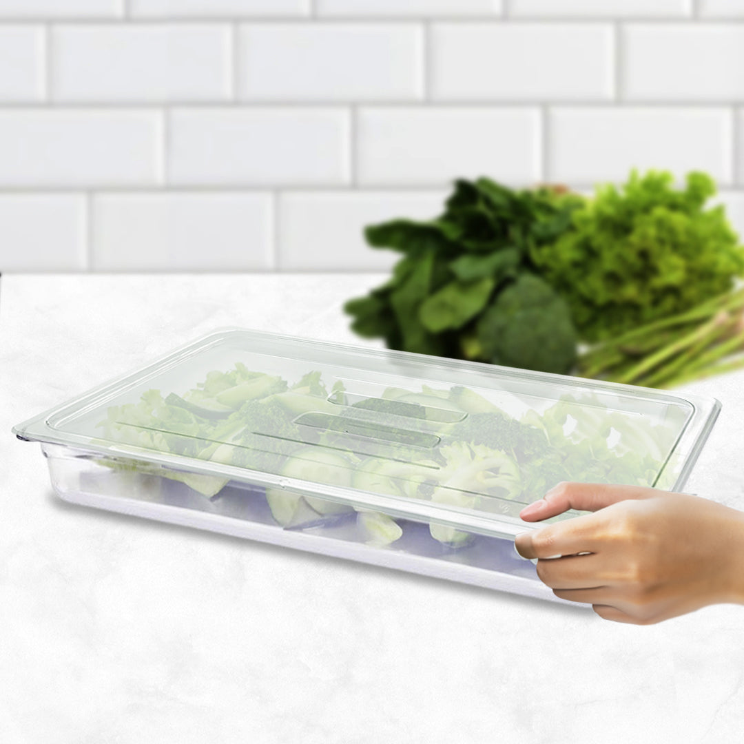 SOGA 65mm Clear Gastronorm GN Pan 1/1 Food Tray Storage with Lid - Hospitality Connect