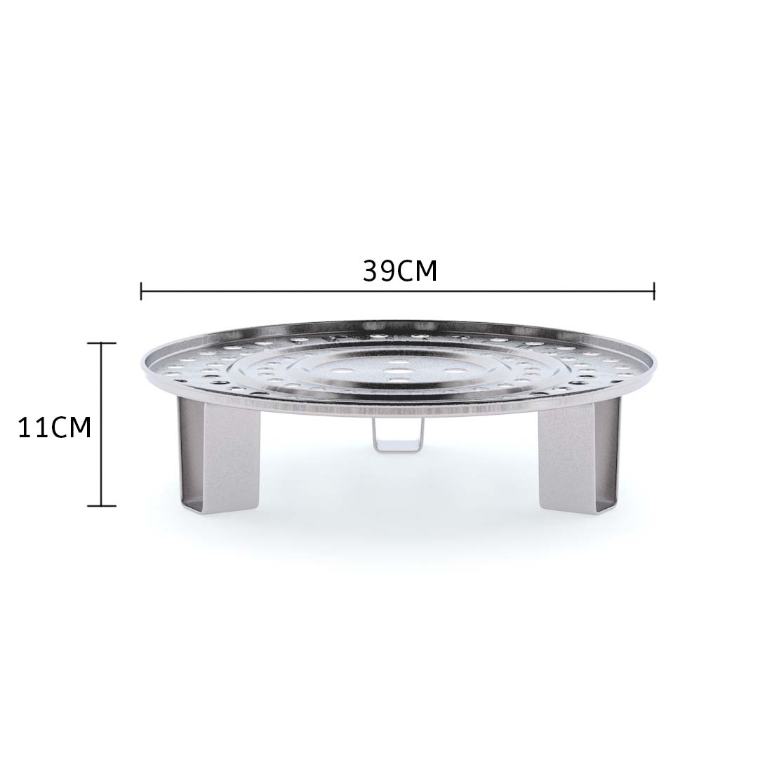 SOGA 2X 39cm Stainless Steel Steamer Insert Stock Pot Steaming Rack Stockpot Tray - Hospitality Connect