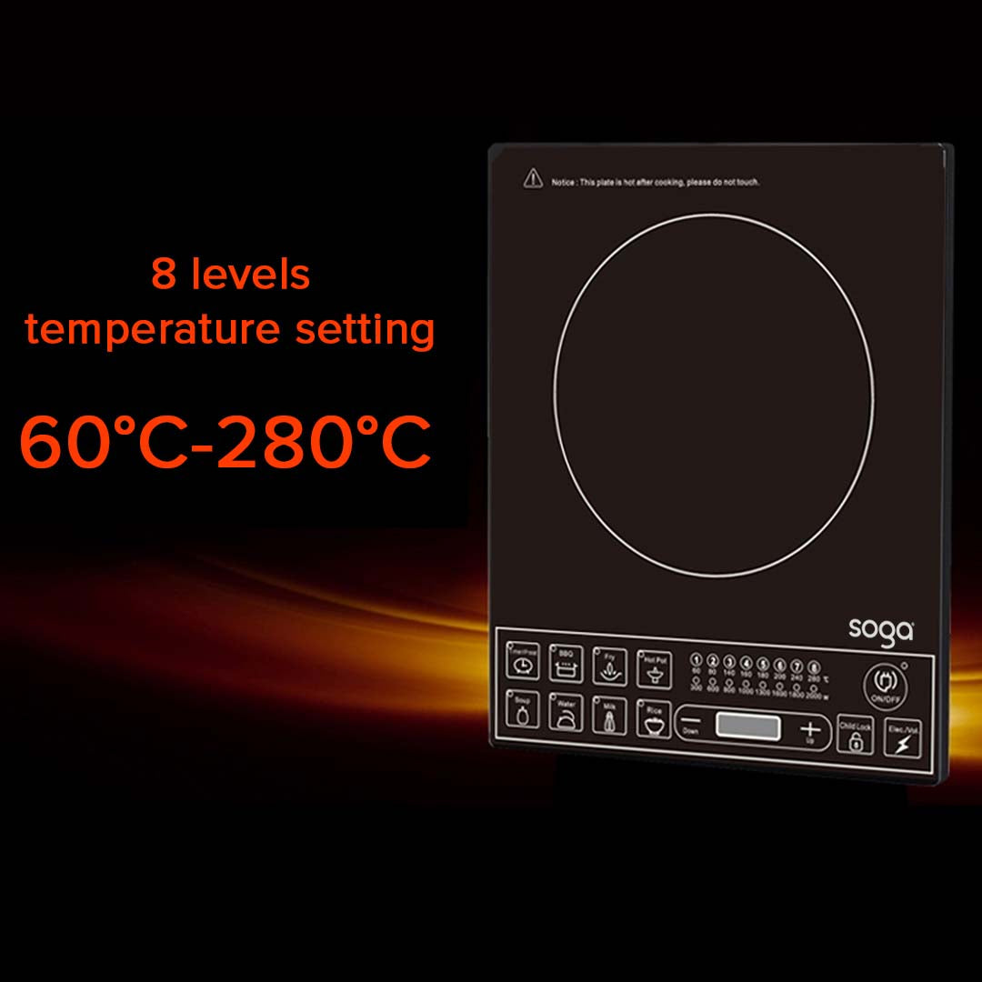 SOGA 2X Cooktop Electric Smart Induction Cook Top Portable Kitchen Cooker Cookware - Hospitality Connect