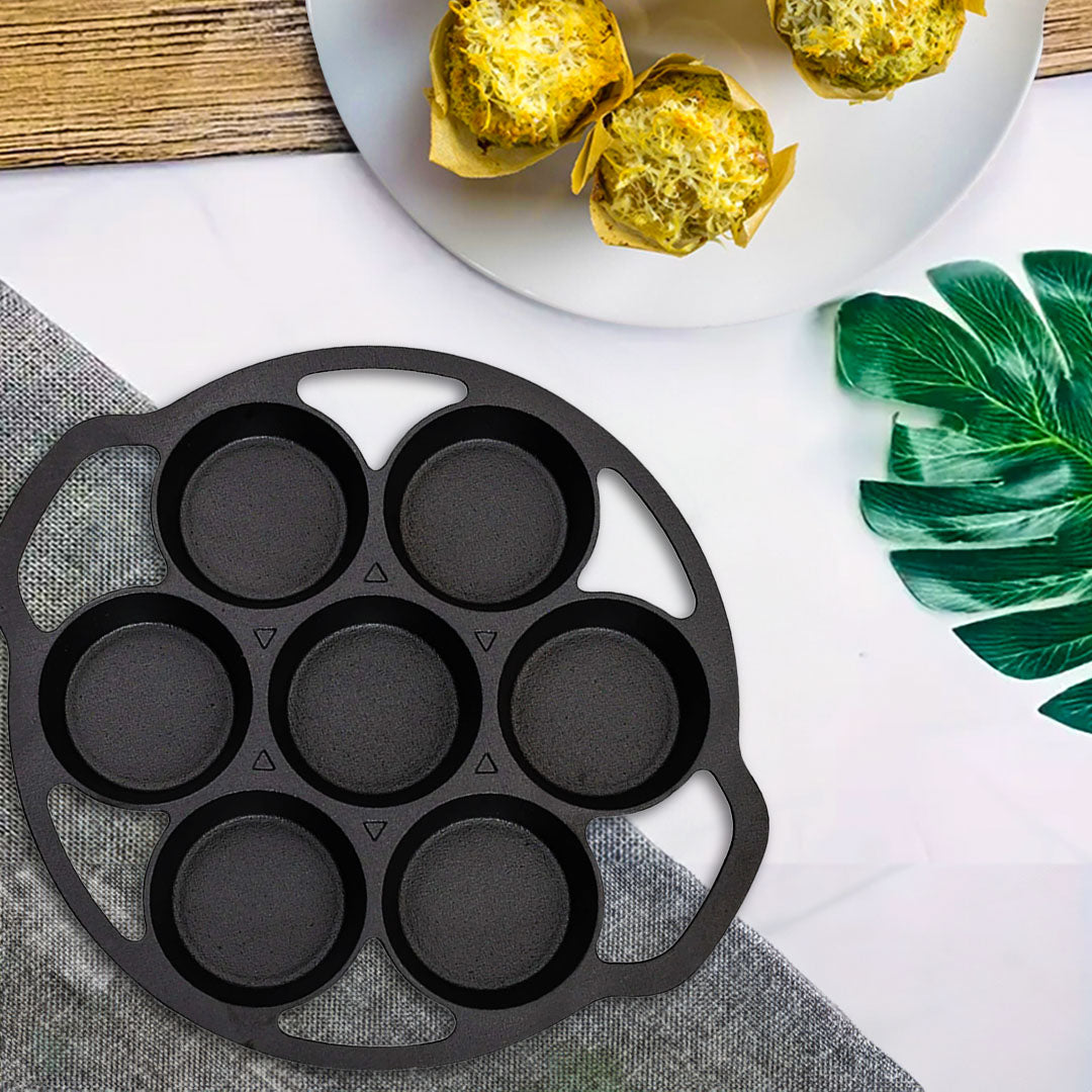 SOGA 32cm Cast Iron Takoyaki Fry Pan Octopus Balls Maker 7 Hole Cavities Grill Mold - Hospitality Connect