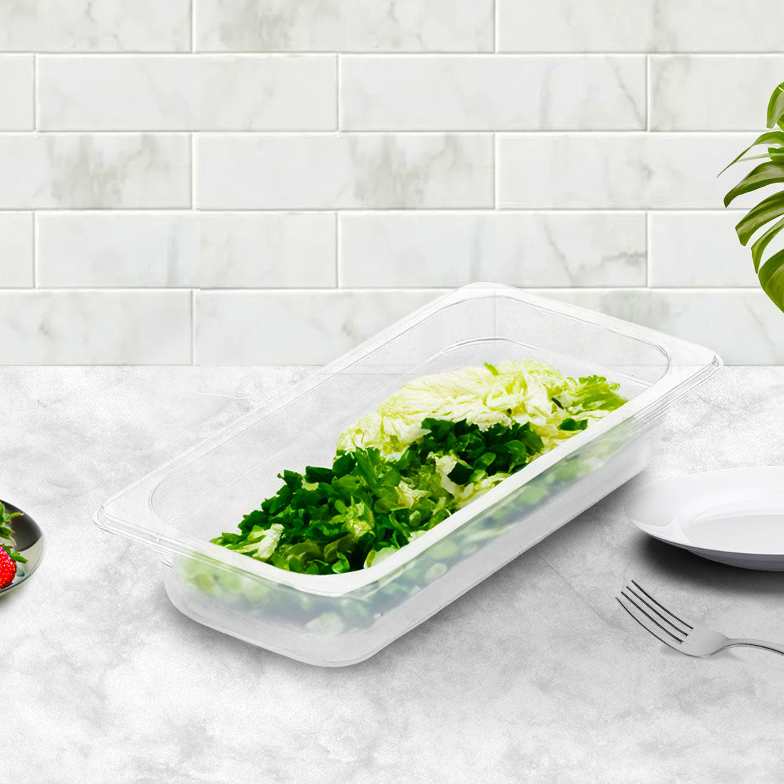 SOGA 65mm Clear Gastronorm GN Pan 1/3 Food Tray Storage - Hospitality Connect
