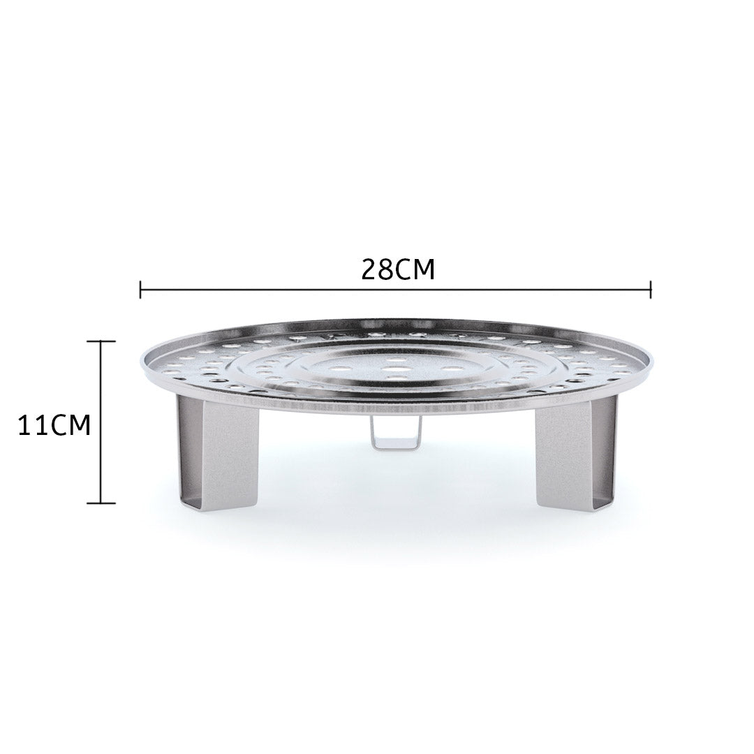 SOGA 28cm Stainless Steel Steamer Insert Stock Pot Steaming Rack Stockpot Tray - Hospitality Connect