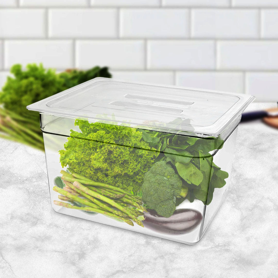 SOGA 200mm Clear Gastronorm GN Pan 1/2 Food Tray Storage with Lid - Hospitality Connect