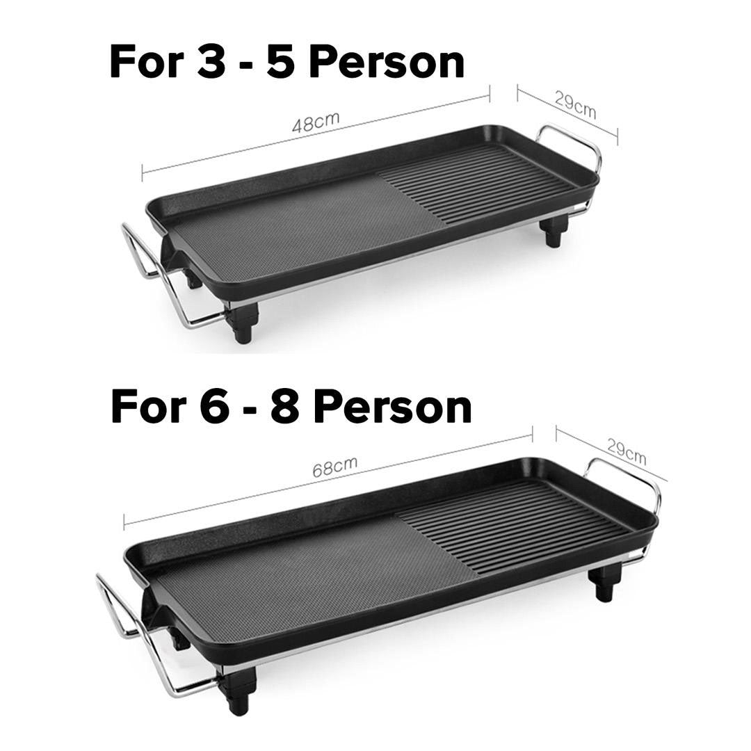 SOGA 48cm 68cm Electric BBQ Grill Teppanyaki Tough Non-Stick Surface Hot Plate Kitchen Bundle - Hospitality Connect