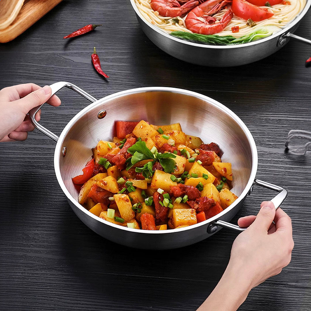 Soga 20cm Premium Silver Seafood Dry Pot Stockpot Versatile and Durable Kitchen Essential