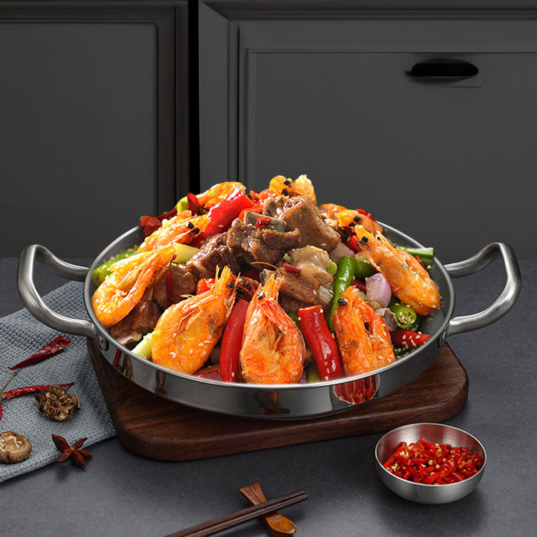 Soga 24cm Dry Pot with Natural Color 201 Material Constructed from Stainless Steel Kitchen essential