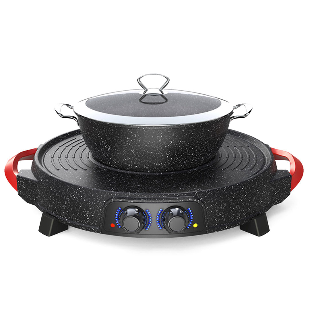 SOGA 2 in 1 Electric Stone Coated Teppanyaki Grill Plate Steamboat Hotpot - Hospitality Connect