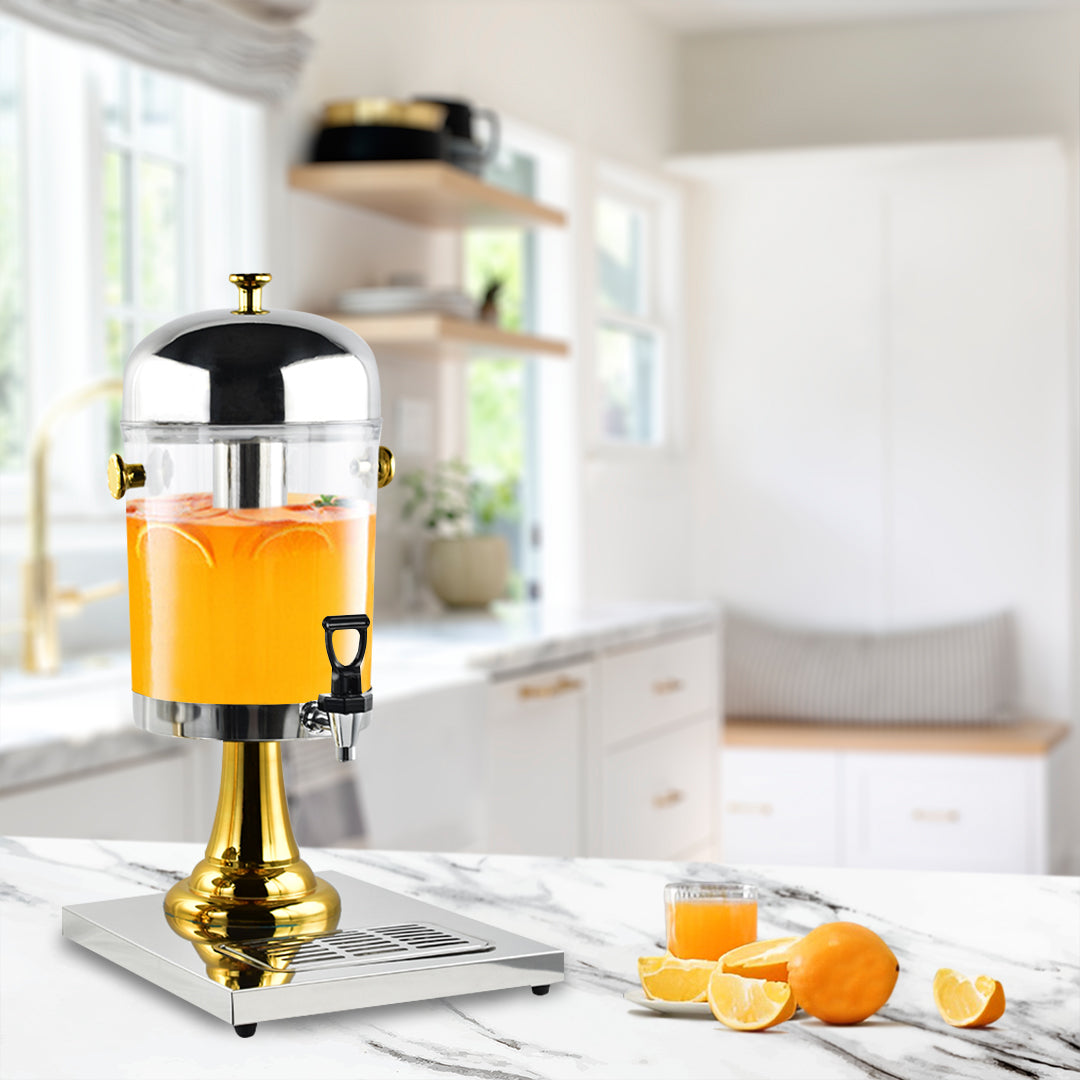 SOGA 2X Single 8L Stainless Steel Dispenser Beverage Juicer Transparent Commercial Drink Container Jug - Hospitality Connect