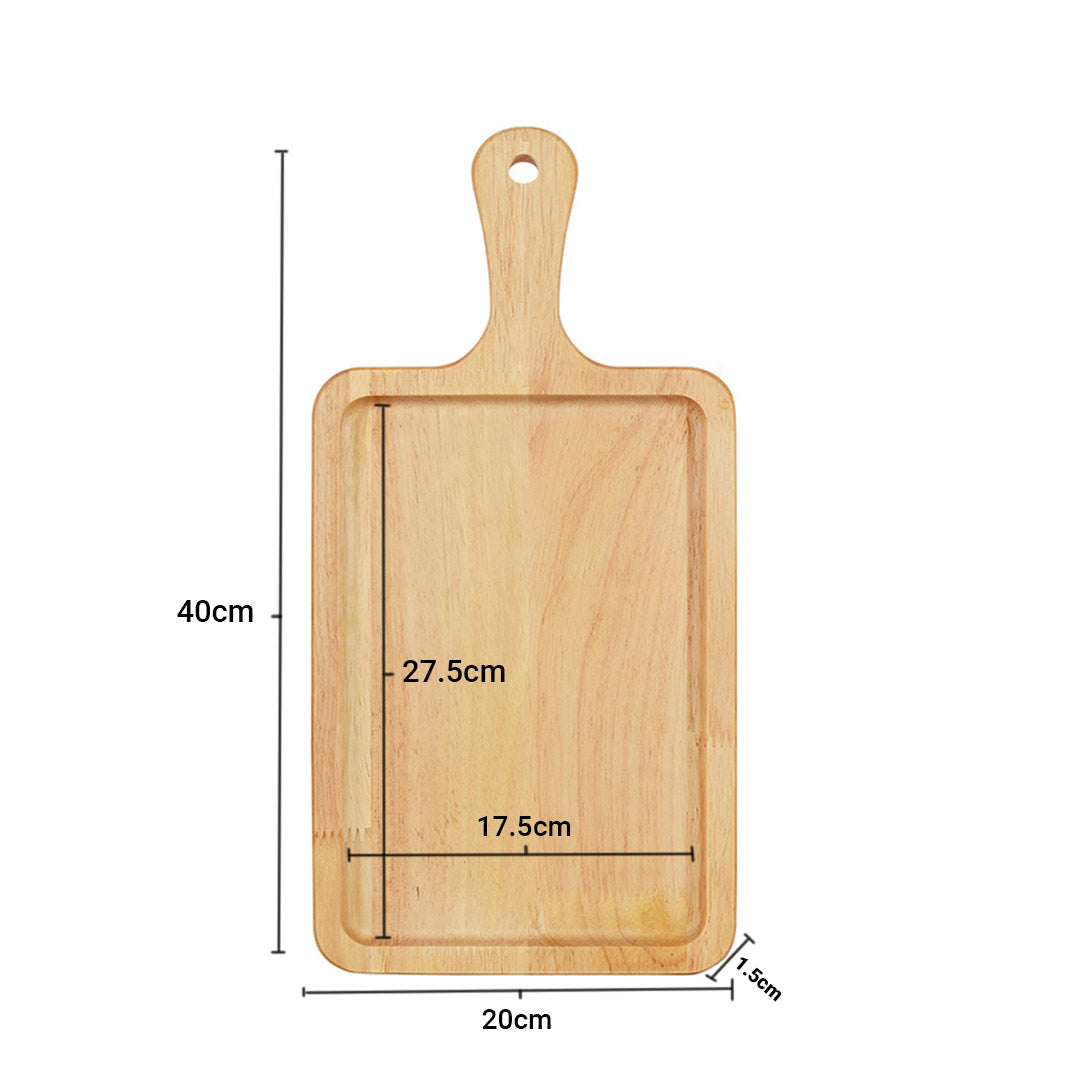 SOGA 40cm Rectangle Premium Wooden Oak Food Serving Tray Charcuterie Board Paddle Home Decor - Hospitality Connect