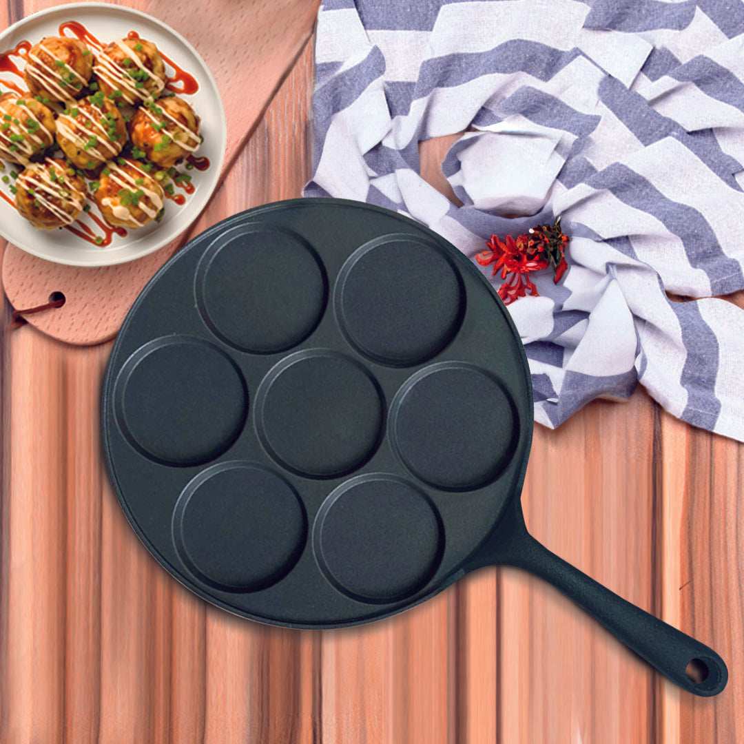SOGA 23cm Cast Iron Takoyaki Fry Pan Octopus Balls Maker 7 Hole Cavities Grill Mold - Hospitality Connect