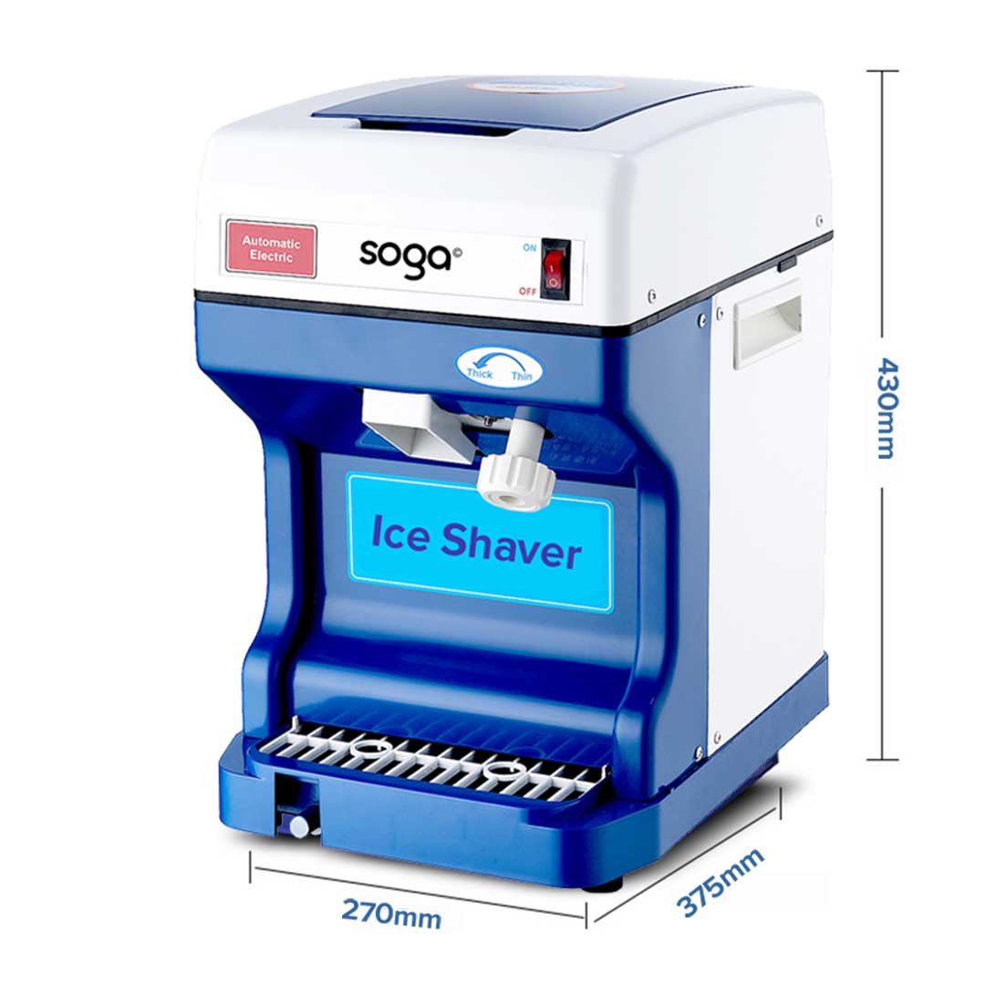 SOGA Ice Shaver Commercial Electric Stainless Steel Ice Crusher Slicer Machine 120KG/h - Hospitality Connect