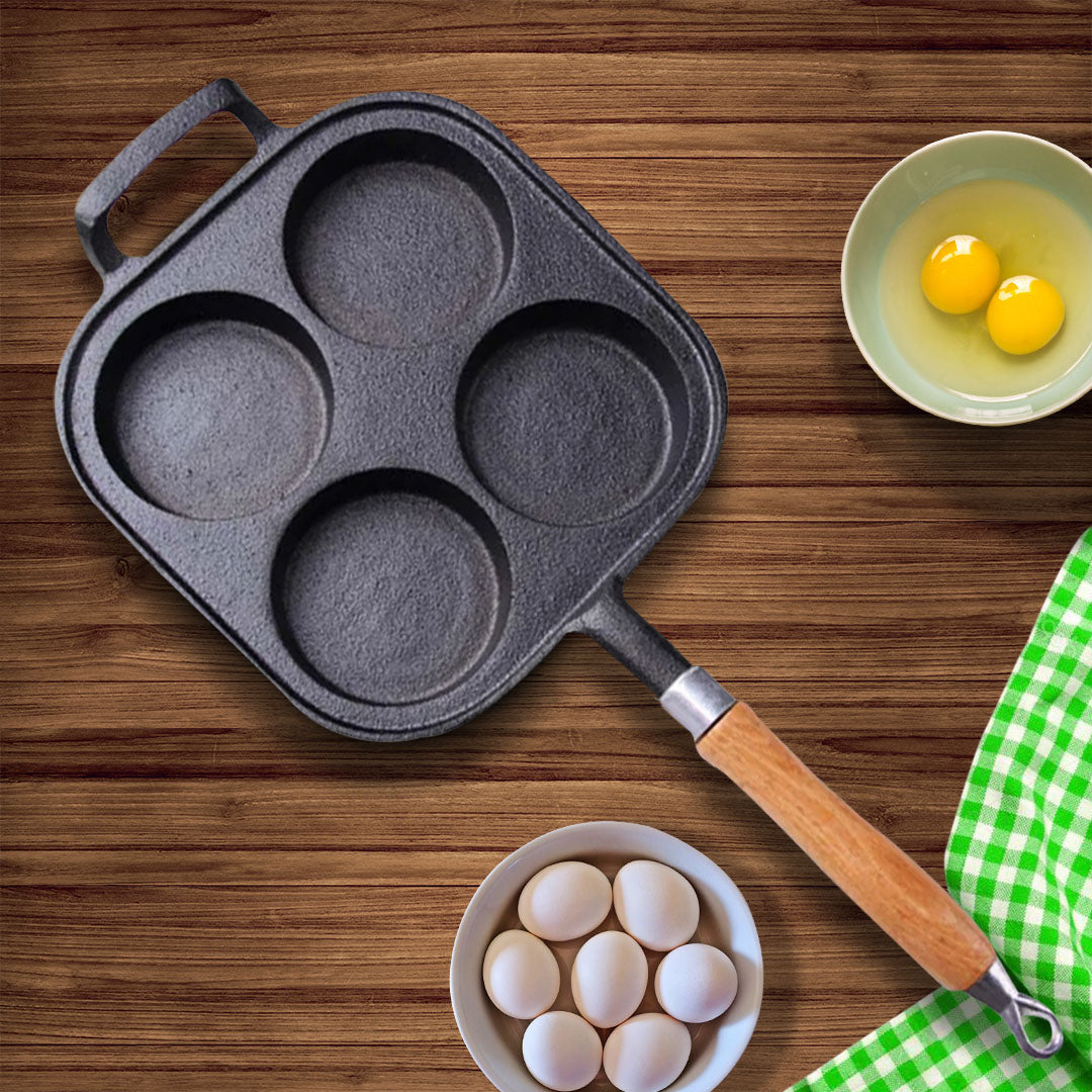 SOGA 4 Mold Cast Iron Breakfast Fried Egg Pancake Omelette Fry Pan - Hospitality Connect