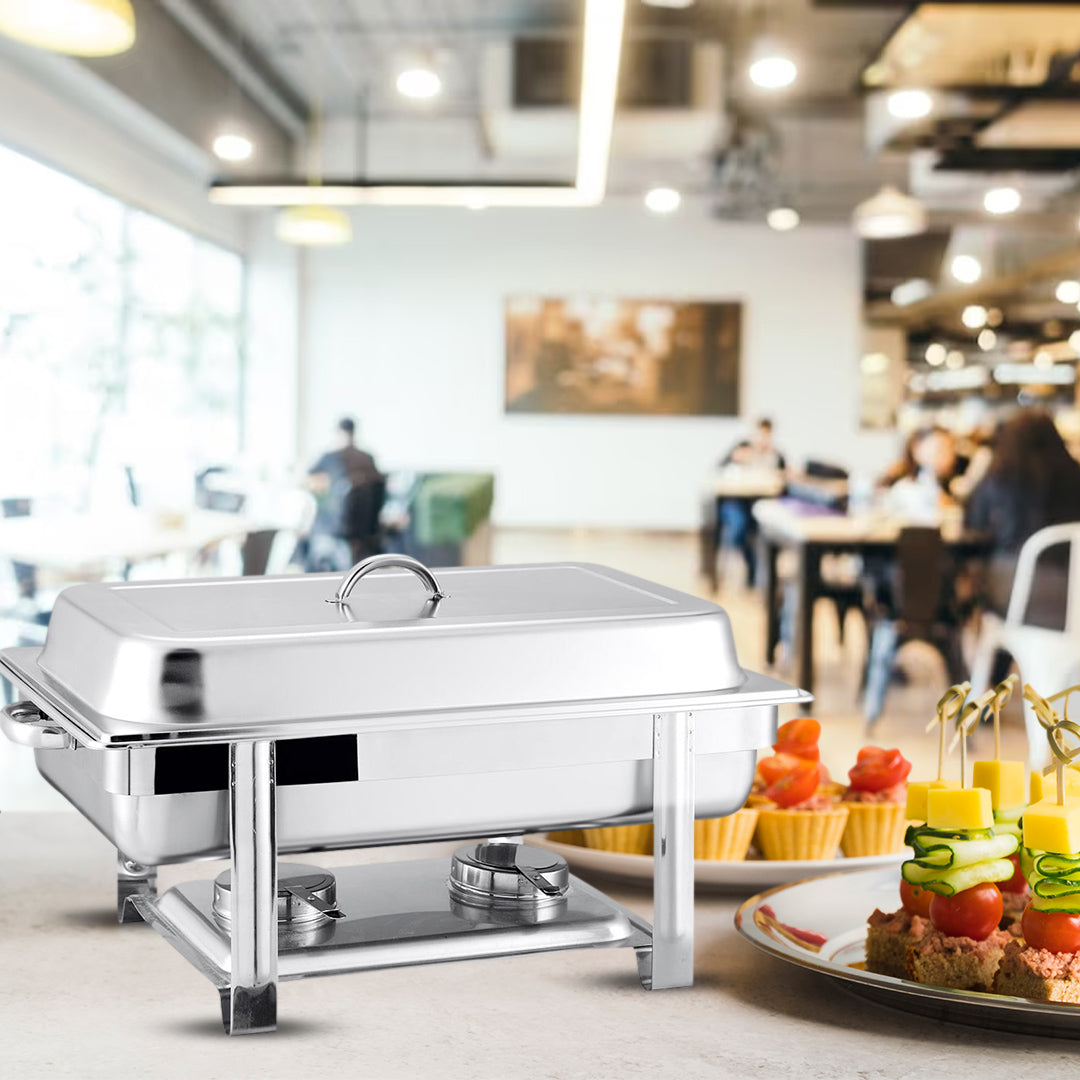 SOGA Double Tray Stainless Steel Chafing Catering Dish Food Warmer - Hospitality Connect