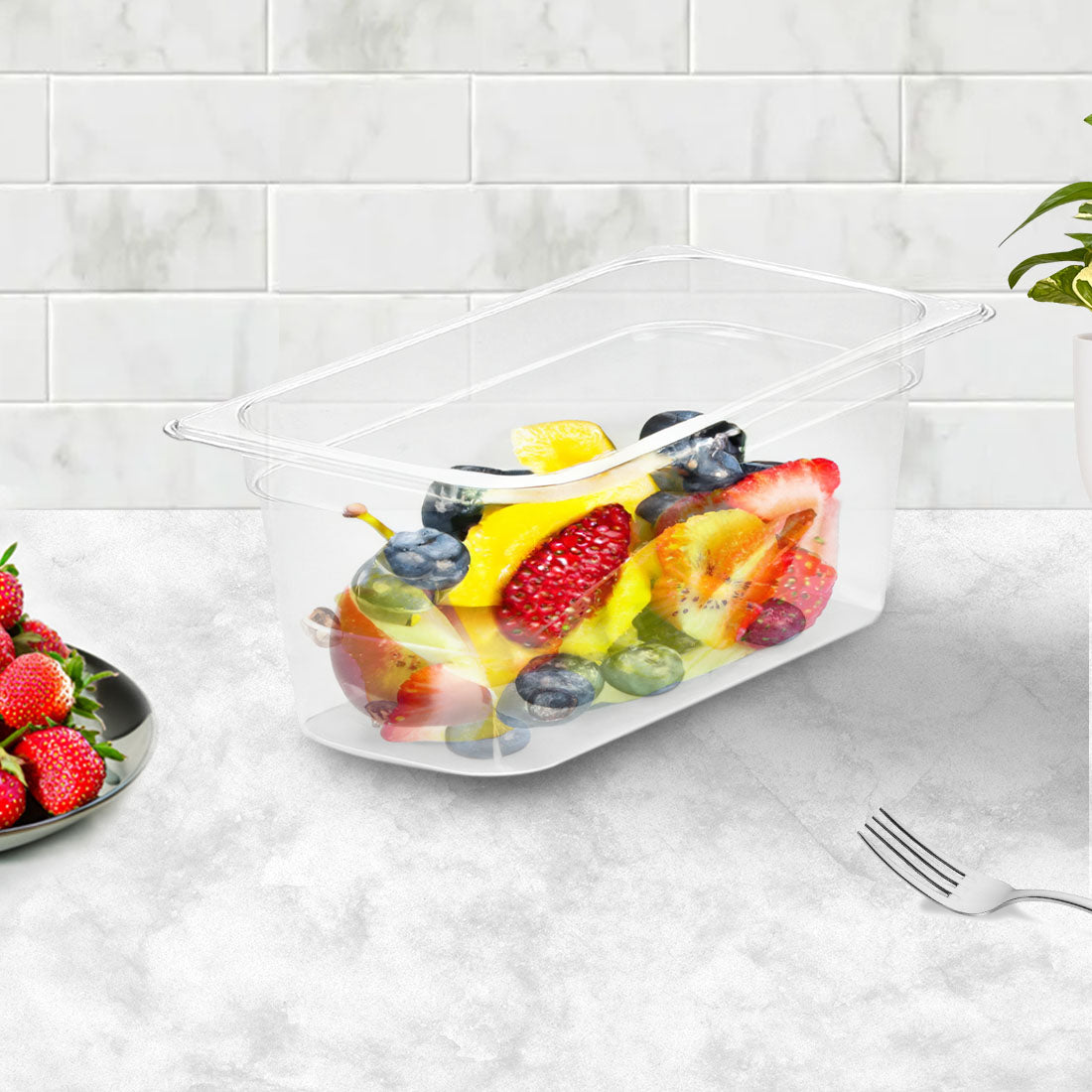 SOGA 150mm Clear Gastronorm GN Pan 1/3 Food Tray Storage - Hospitality Connect