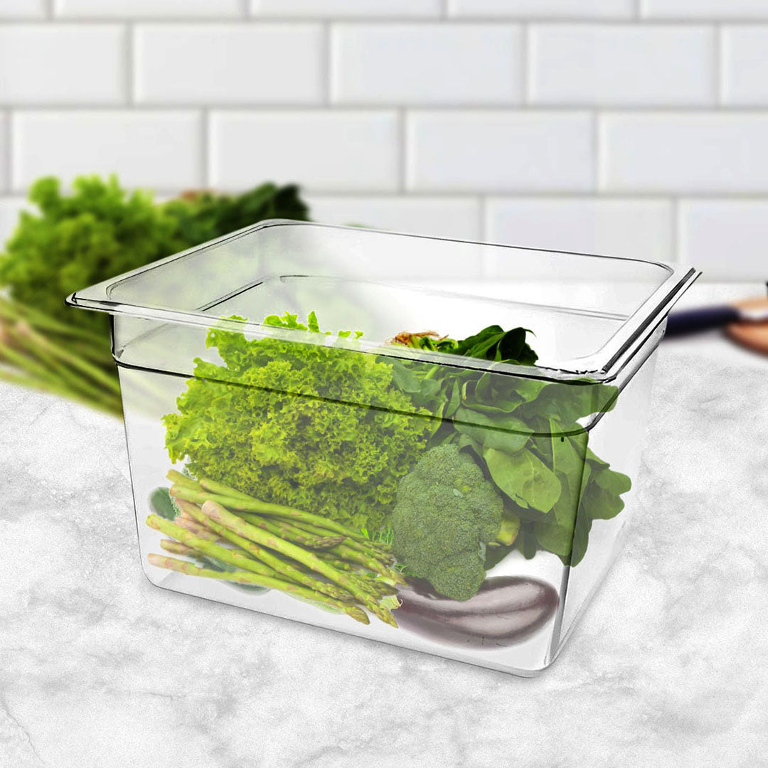 SOGA 200mm Clear Gastronorm GN Pan 1/2 Food Tray Storage - Hospitality Connect