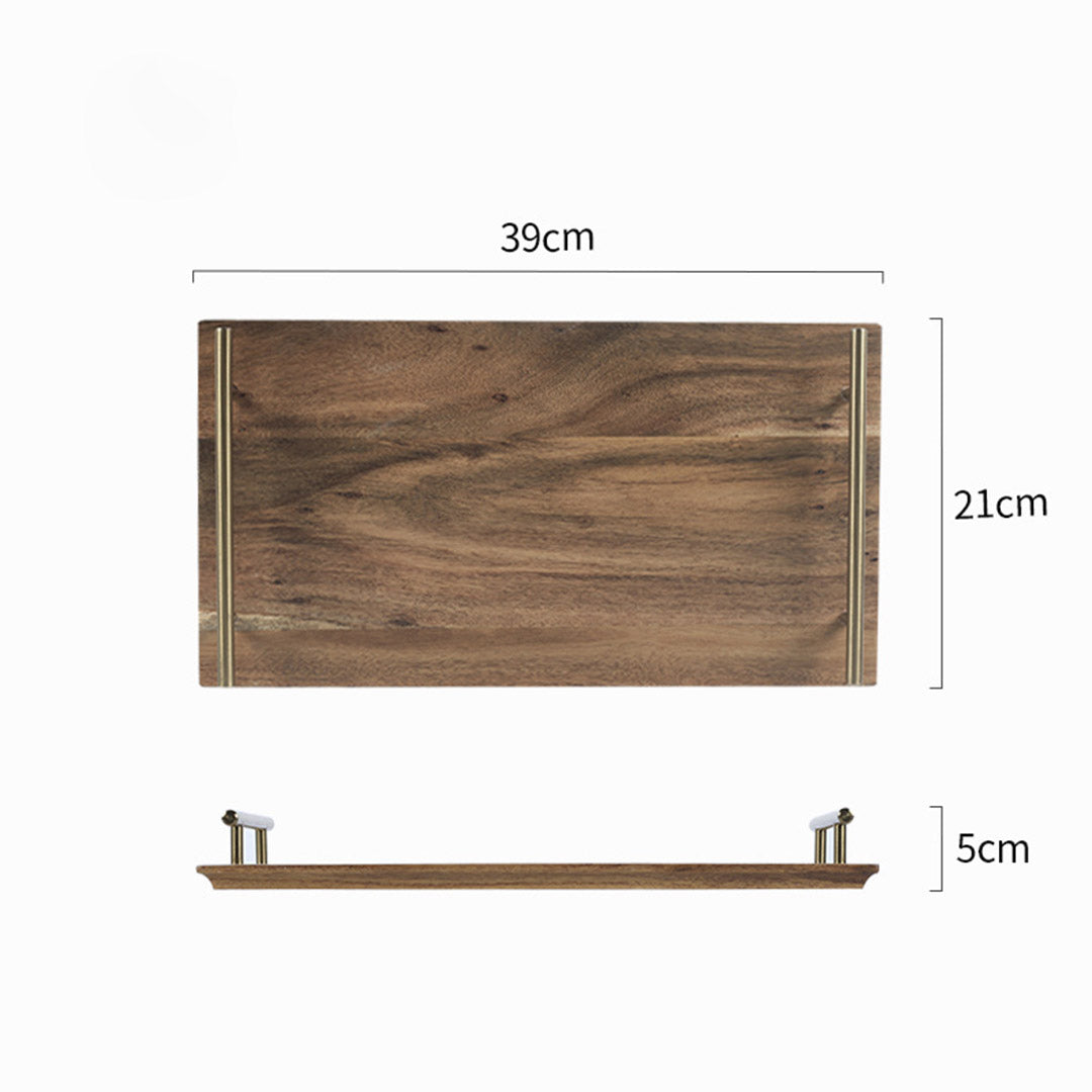 SOGA 39cm Brown  Rectangle Wooden Acacia Food Serving Tray Charcuterie Board Home Decor - Hospitality Connect