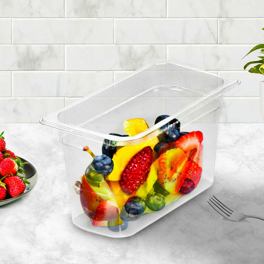 SOGA 200mm Clear Gastronorm GN Pan 1/3 Food Tray Storage - Hospitality Connect