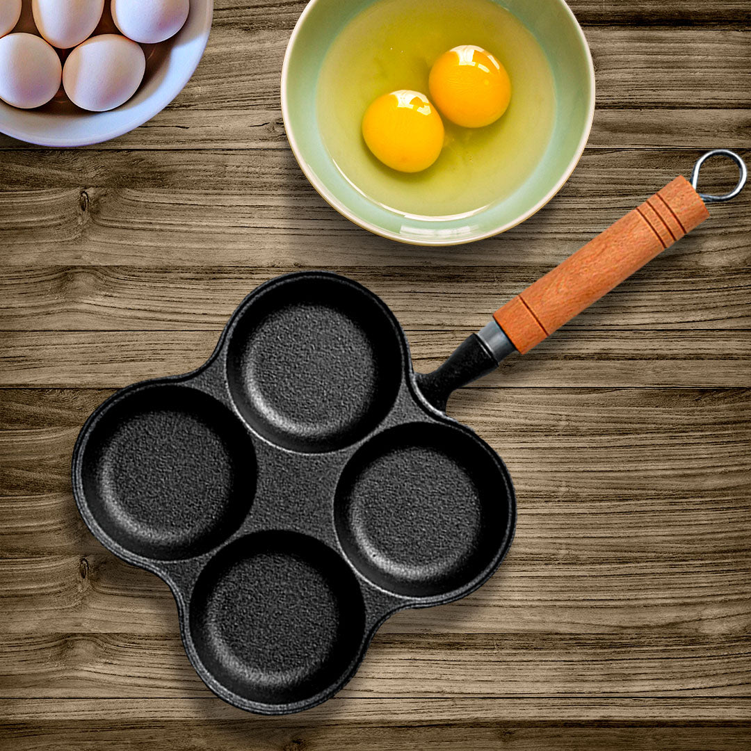SOGA 4 Mold Multi-Portion Cast Iron Breakfast Fried Egg Pancake Omelet Fry Pan - Hospitality Connect