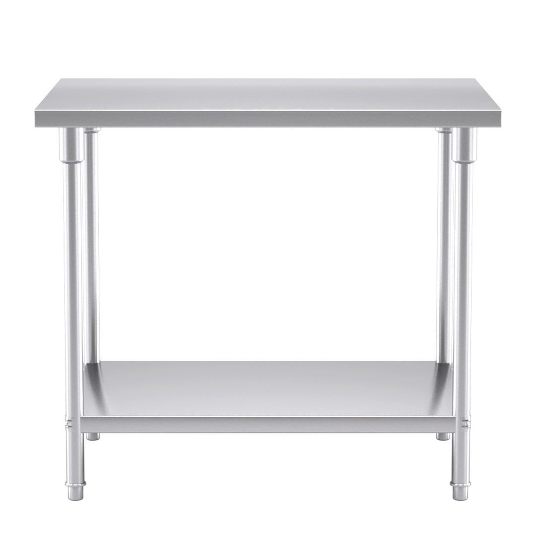 SOGA 100*70*85cm Commercial Catering Kitchen Stainless Steel Prep Work Bench