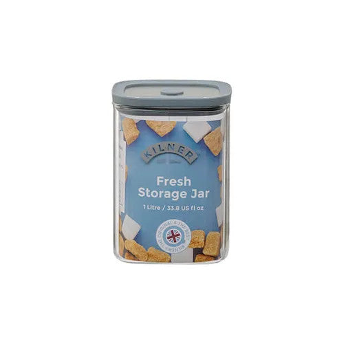 KILNER Fresh Storage Square Jar, 1 Litre - Hospitality Connect