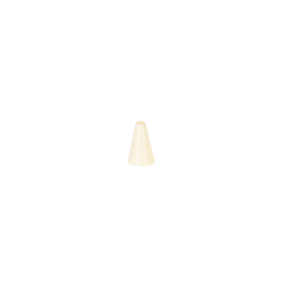 CHEF INOX THERMO DECORATING TUBE STAR PLASTIC 13mm WHITE