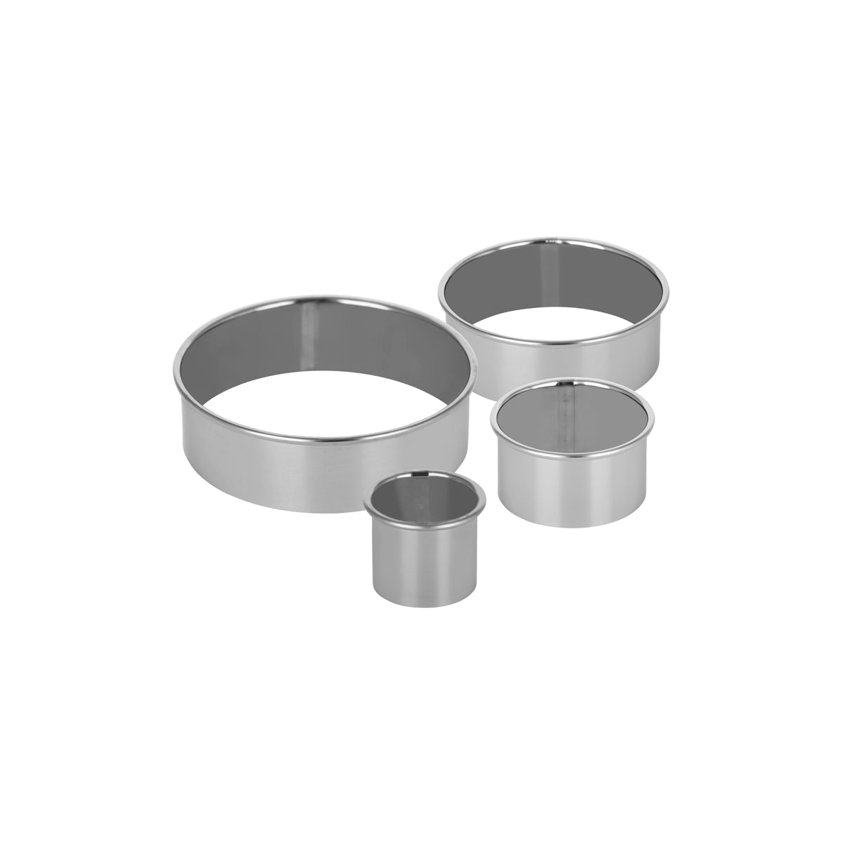CHEF INOX CUTTER SET 4pc ROUND PLAIN S/S 38-110x30mm - Hospitality Connect