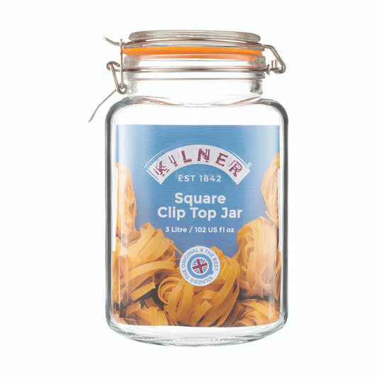 Kilner Square Clip Top Jar, 3 Litre - Hospitality Connect