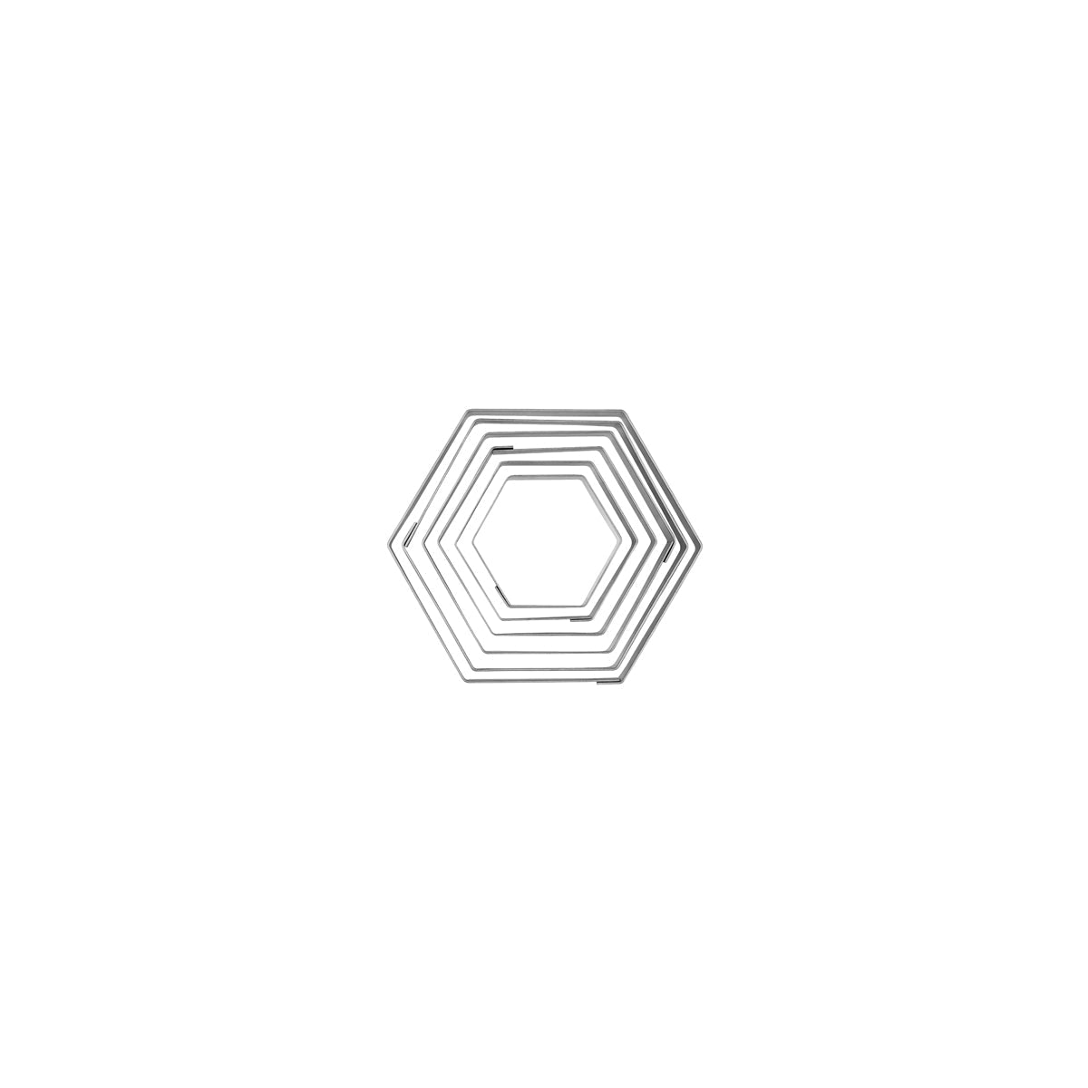 CHEF INOX CUTTER SET 6pc HEXAGON TIN SET 45-95mm - Hospitality Connect