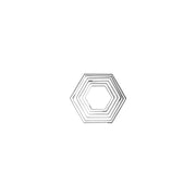 CHEF INOX CUTTER SET 6pc HEXAGON TIN SET 45-95mm - Hospitality Connect