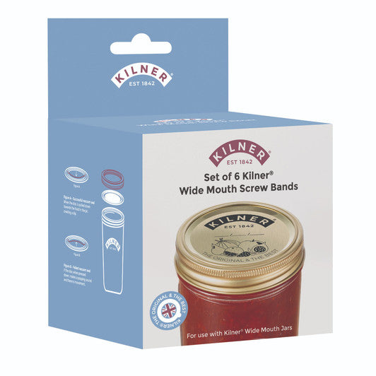 Kilner Wide Mouth Preserve Screw Bands (Pack of 6) - Hospitality Connect