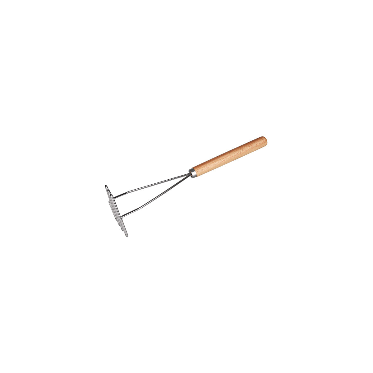CHEF INOX POTATO MASHER S/S w/WOOD HDL 105x85x360mm - Hospitality Connect