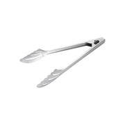 CHEF INOX SCOLLAPED HEAD UTLITY TONGS S/S 246x46mm MATT