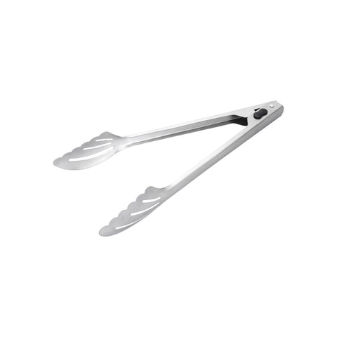 CHEF INOX SCOLLAPED HEAD UTLITY TONGS S/S 246x46mm MATT