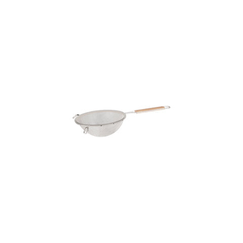 CHEF INOX STRAINER-MEDIUM S/S MESH 160mm WOOD HDL